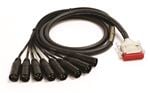Mogami Gold DB25 to XLR Male 8 Channel Recording Snakes Front View